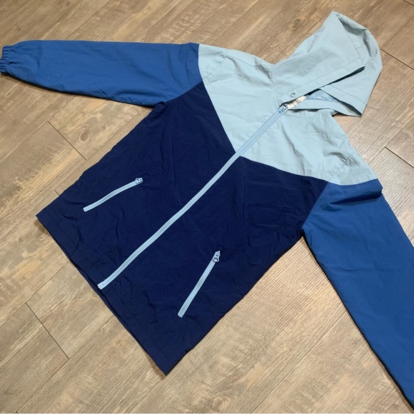 Blue weatherproof hooded windbreaker jacket sz S - Picture 3 of 6